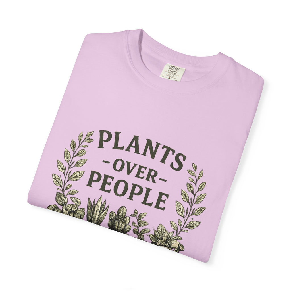 Plants Over People T‑Shirt — Botanical Graphic Tee for Plant Lovers