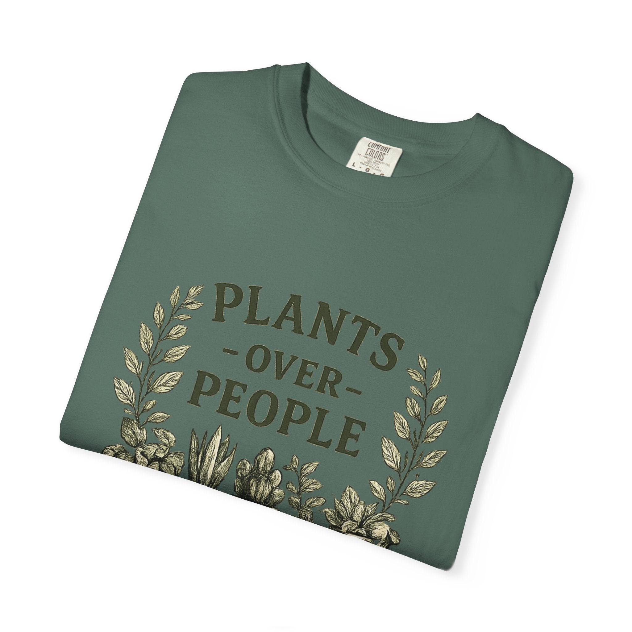 Plants Over People T‑Shirt — Botanical Graphic Tee for Plant Lovers