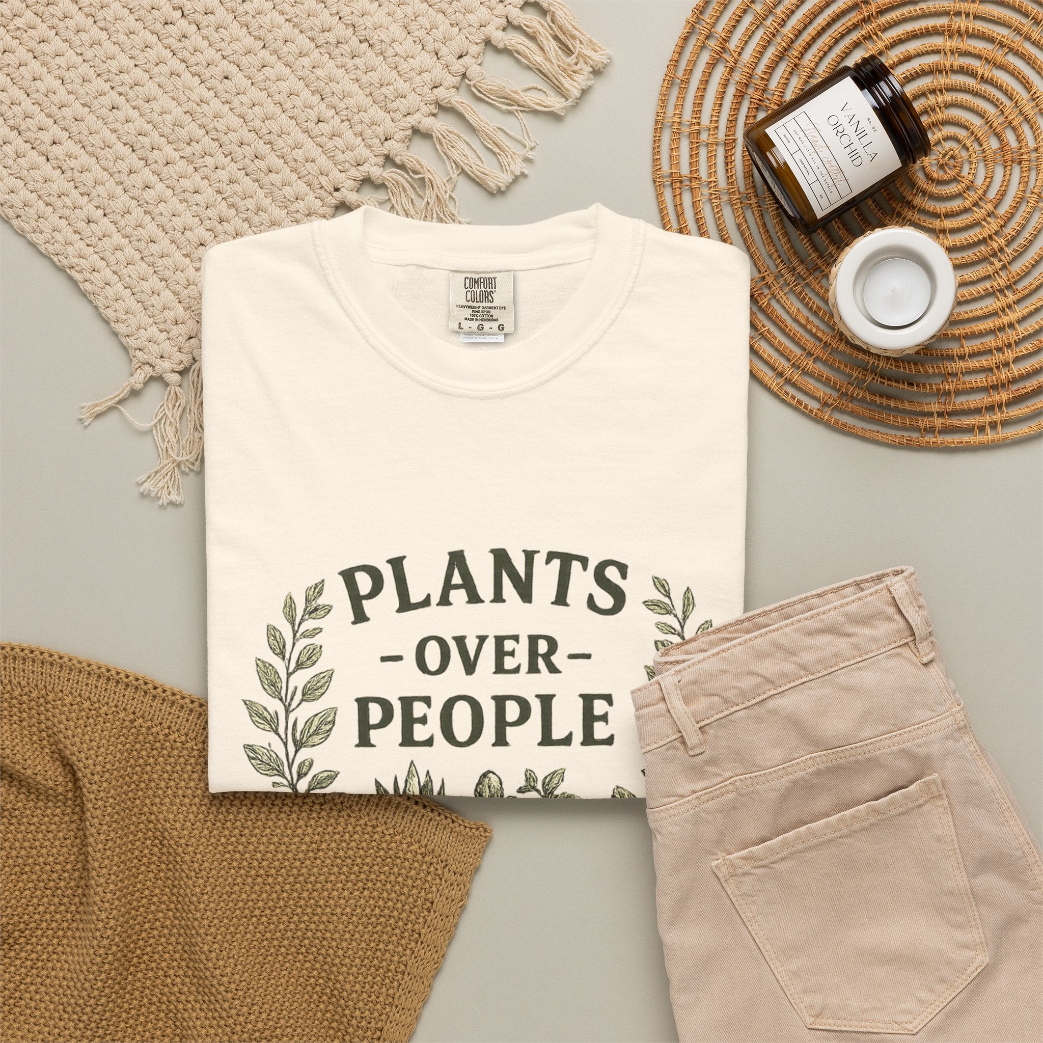 Plants Over People T‑Shirt — Botanical Graphic Tee for Plant Lovers