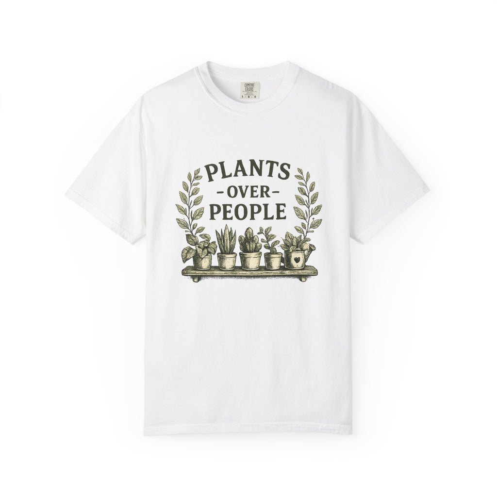 Plants Over People T‑Shirt — Botanical Graphic Tee for Plant Lovers