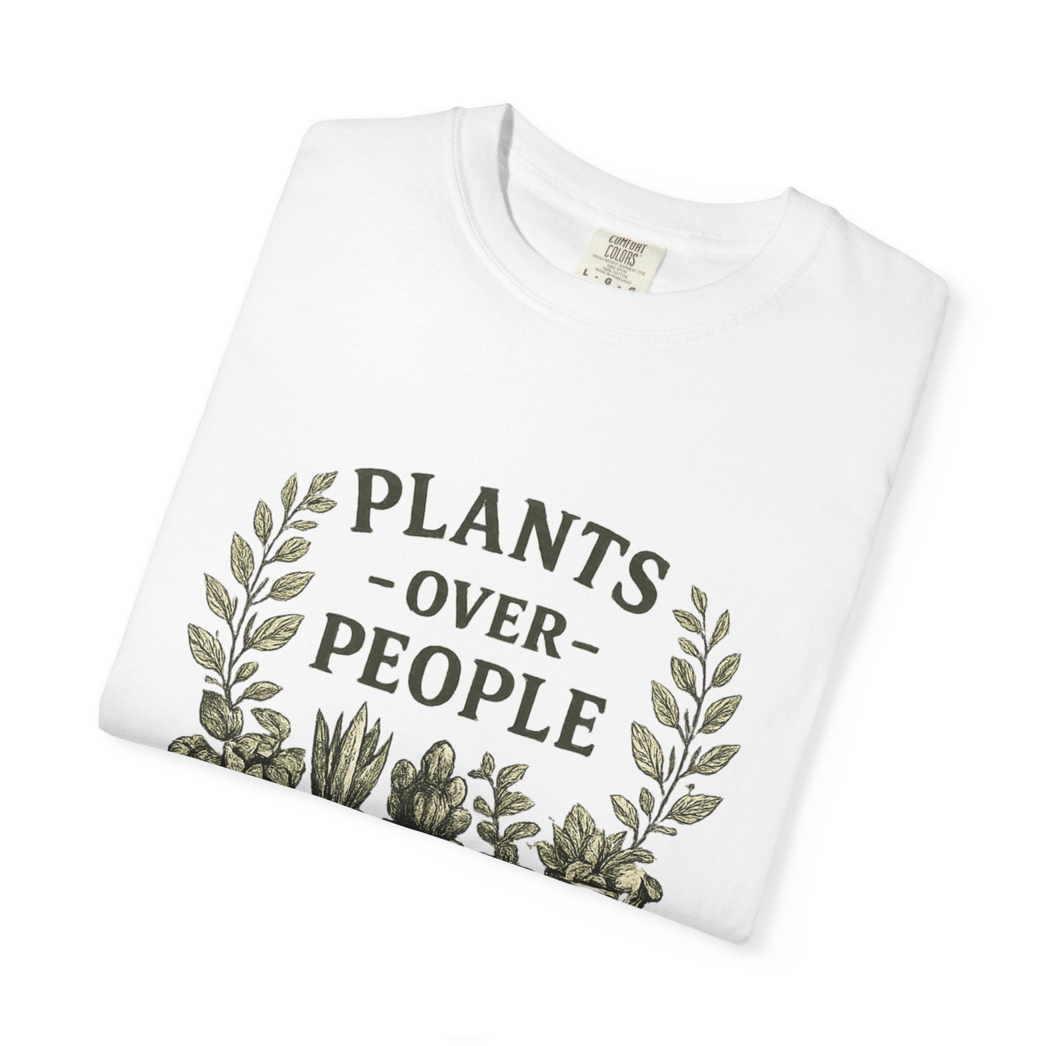 Plants Over People T‑Shirt — Botanical Graphic Tee for Plant Lovers