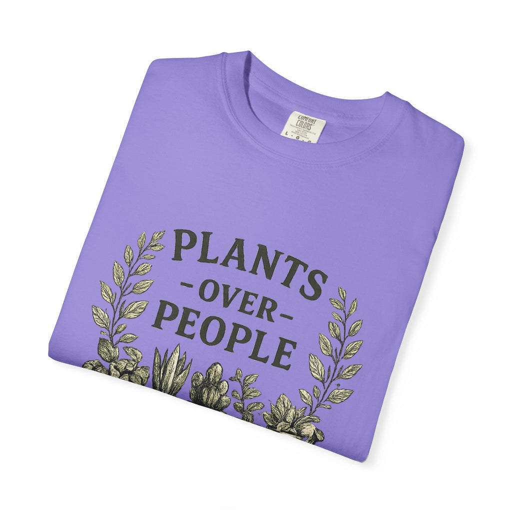 Plants Over People T‑Shirt — Botanical Graphic Tee for Plant Lovers