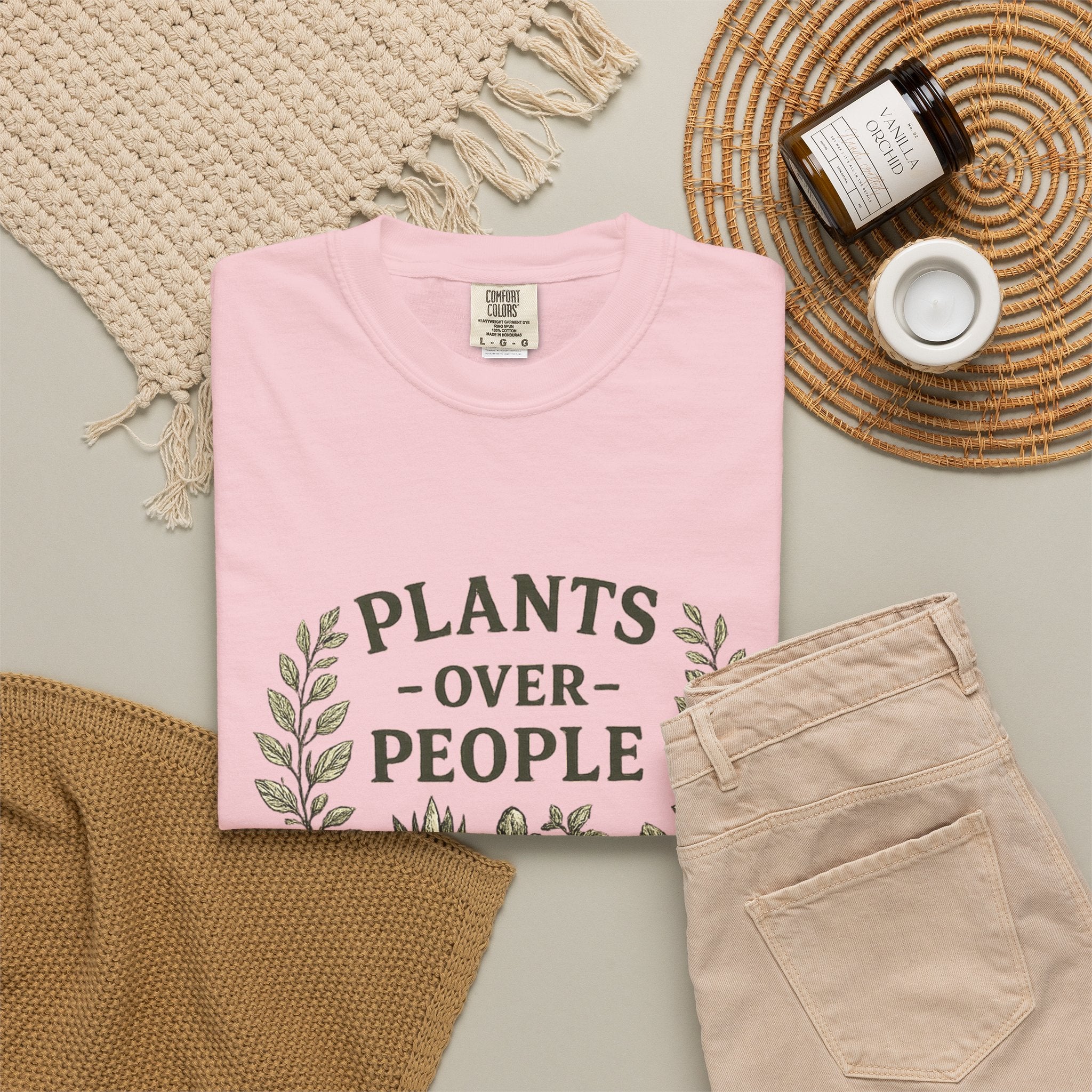 Plants Over People T‑Shirt — Botanical Graphic Tee for Plant Lovers