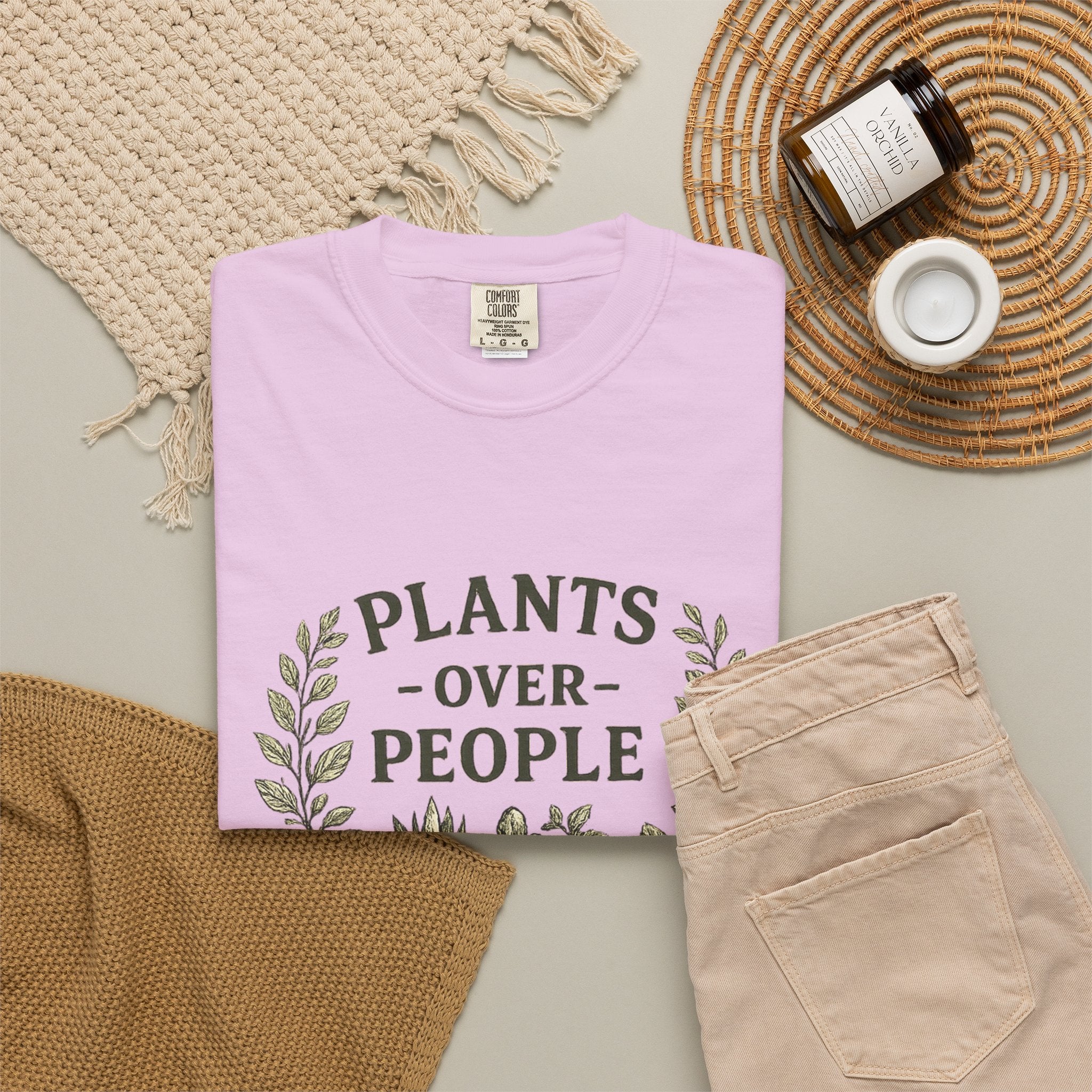 Plants Over People T‑Shirt — Botanical Graphic Tee for Plant Lovers