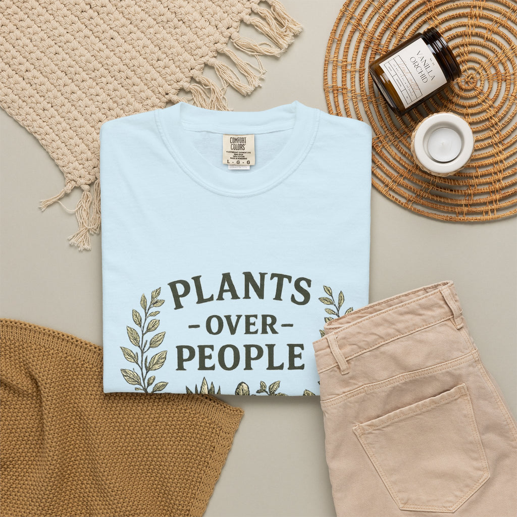 Plants Over People T‑Shirt — Botanical Graphic Tee for Plant Lovers