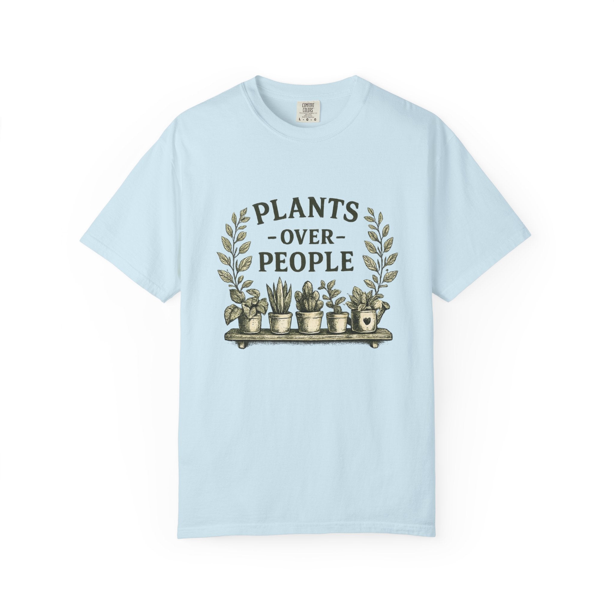 Plants Over People T‑Shirt — Botanical Graphic Tee for Plant Lovers