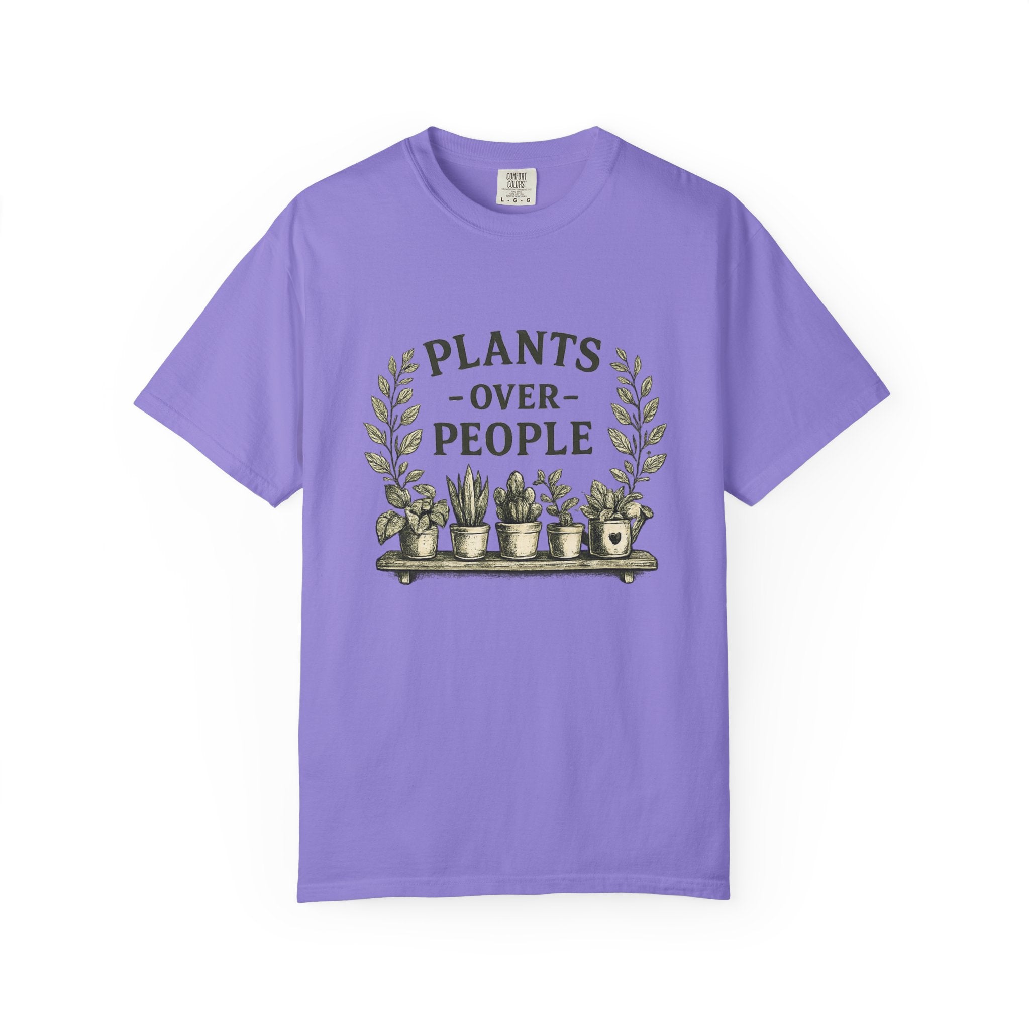 Plants Over People T‑Shirt — Botanical Graphic Tee for Plant Lovers