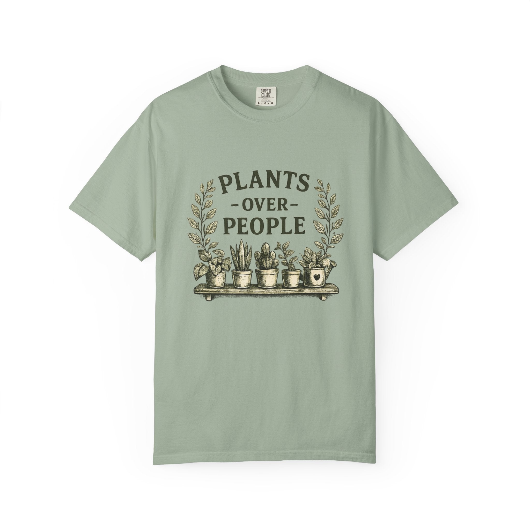 Plants Over People T‑Shirt — Botanical Graphic Tee for Plant Lovers