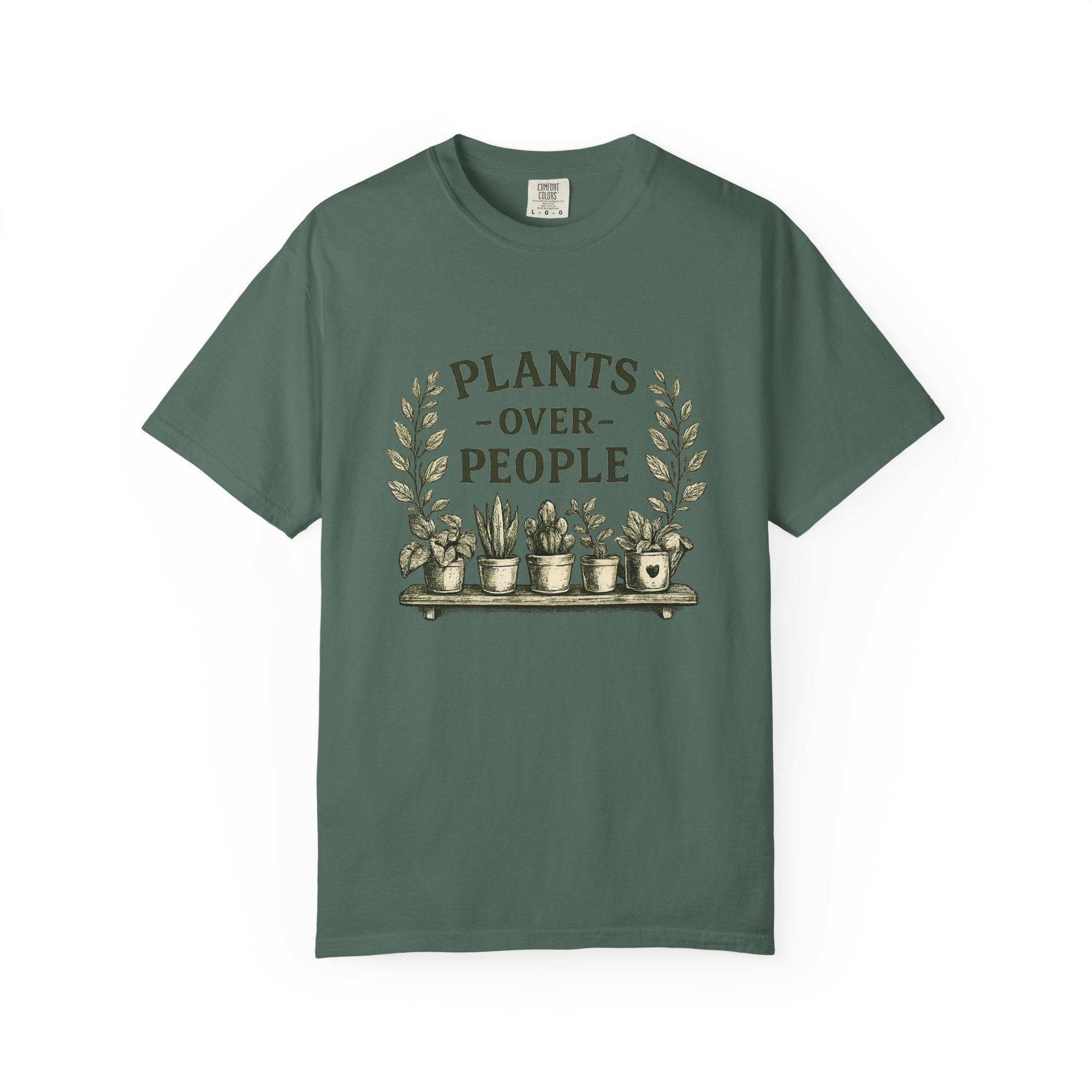 Plants Over People T‑Shirt — Botanical Graphic Tee for Plant Lovers
