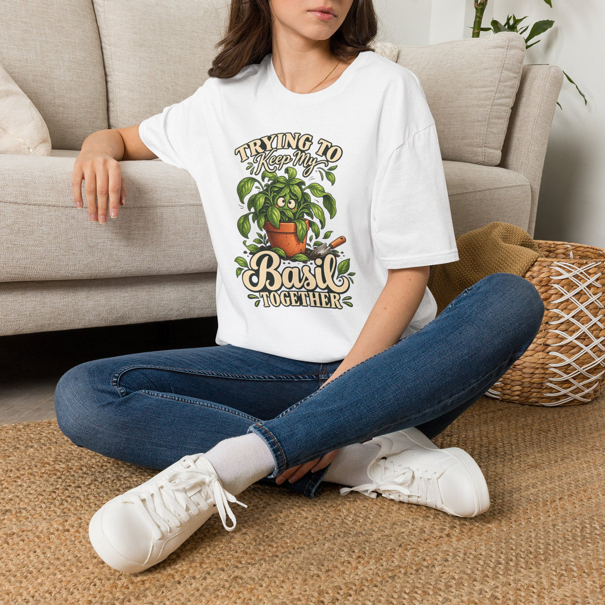 Trying to Keep My Basil Together Plant Lover T-Shirt