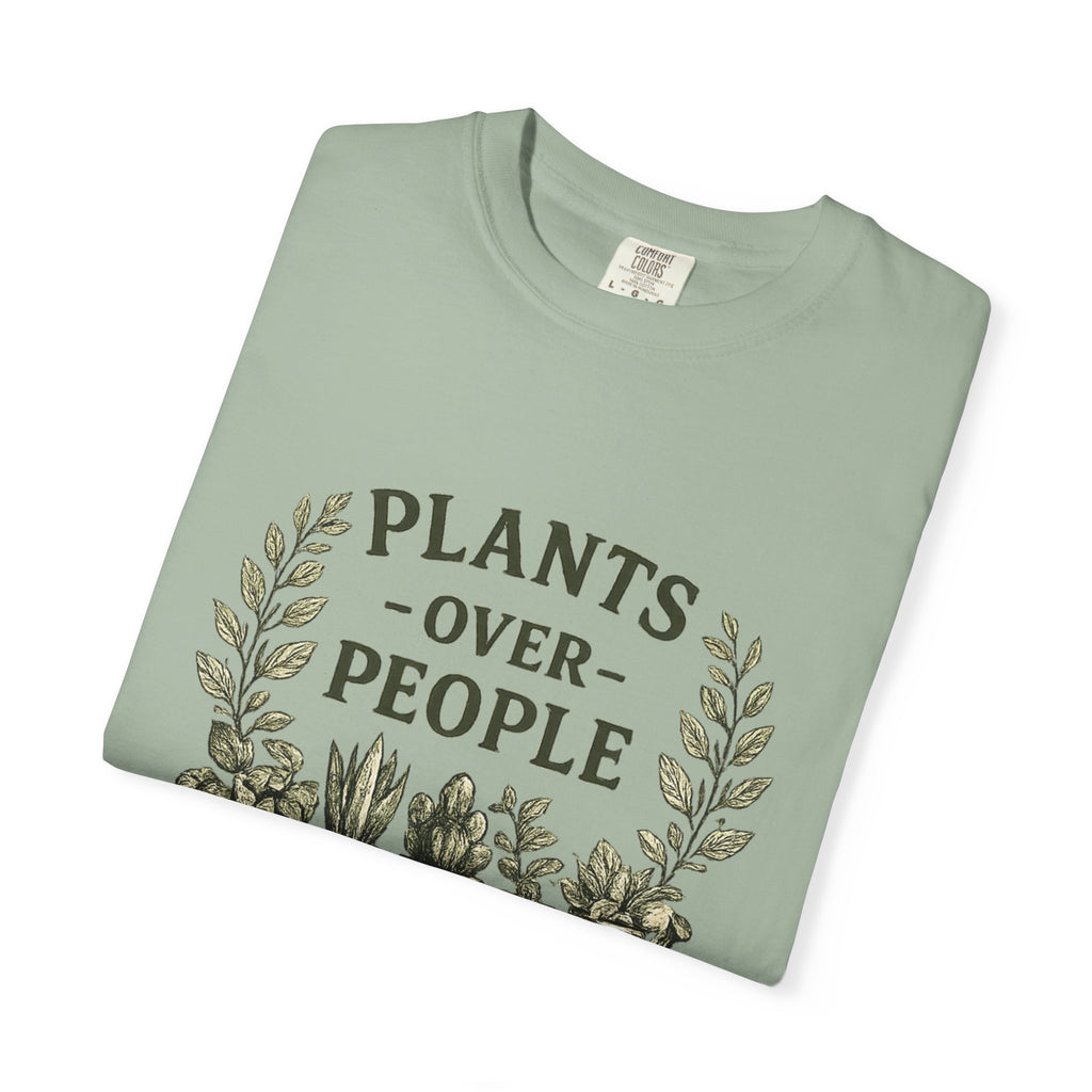 Plants Over People T‑Shirt — Botanical Graphic Tee for Plant Lovers