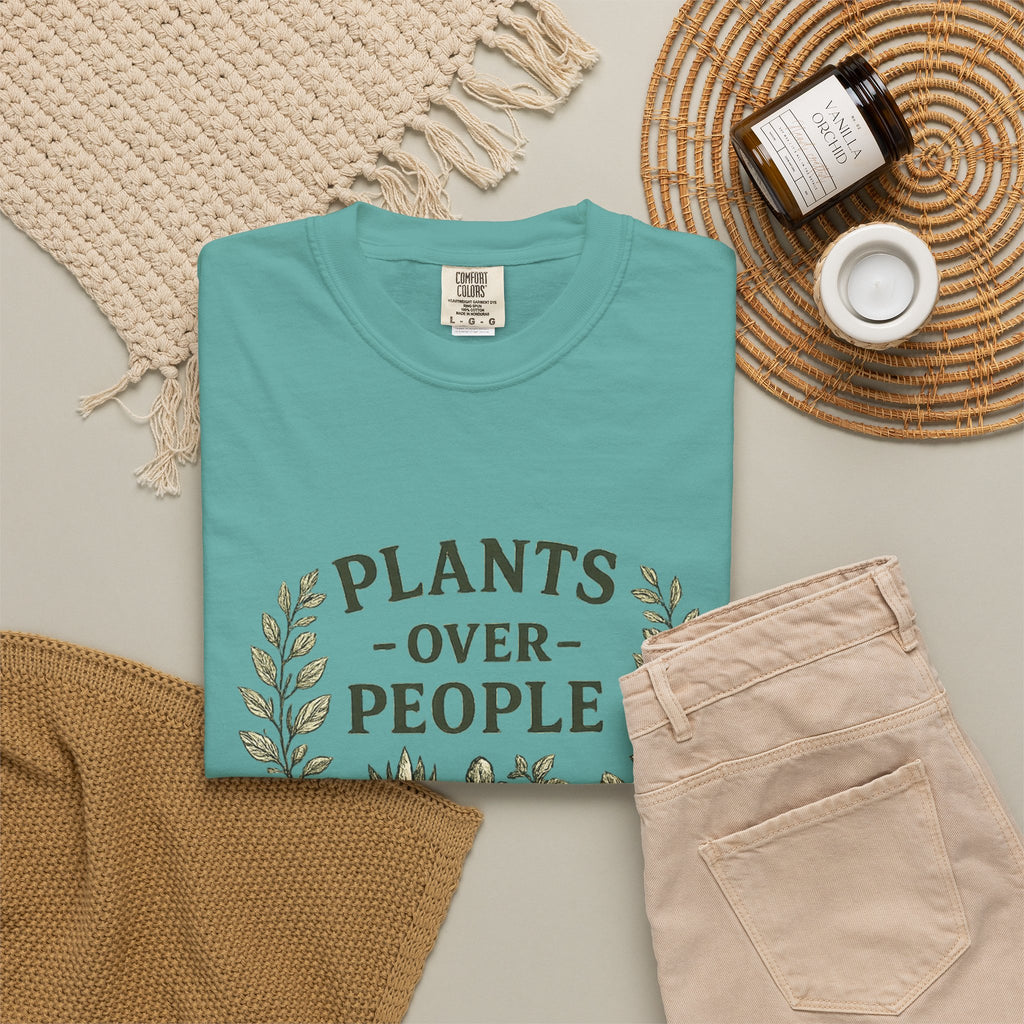 Plants Over People T‑Shirt — Botanical Graphic Tee for Plant Lovers