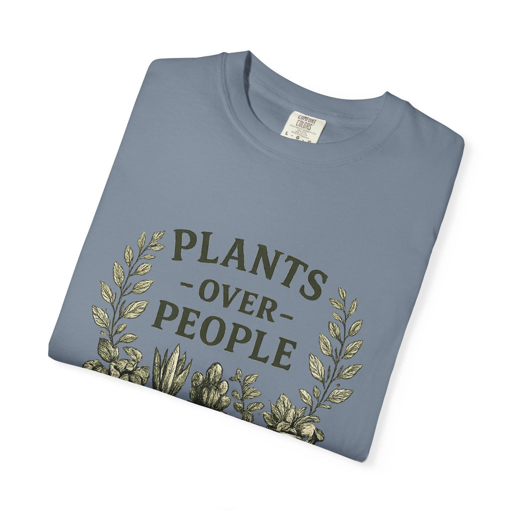 Plants Over People T‑Shirt — Botanical Graphic Tee for Plant Lovers