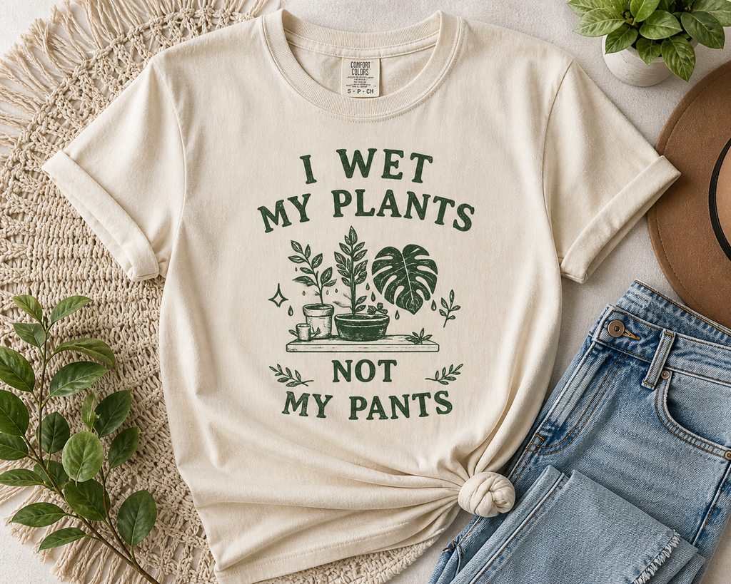 I Wet My Plants T-Shirt — Funny Plant Lover Tee