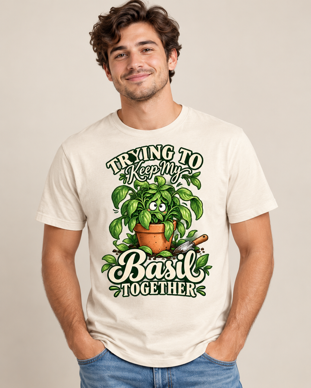 Trying to Keep My Basil Together Plant Lover T-Shirt