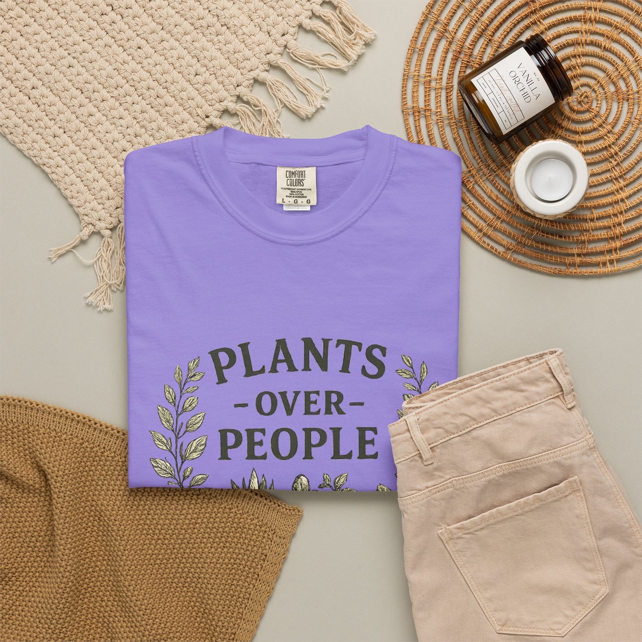 Plants Over People T‑Shirt — Botanical Graphic Tee for Plant Lovers