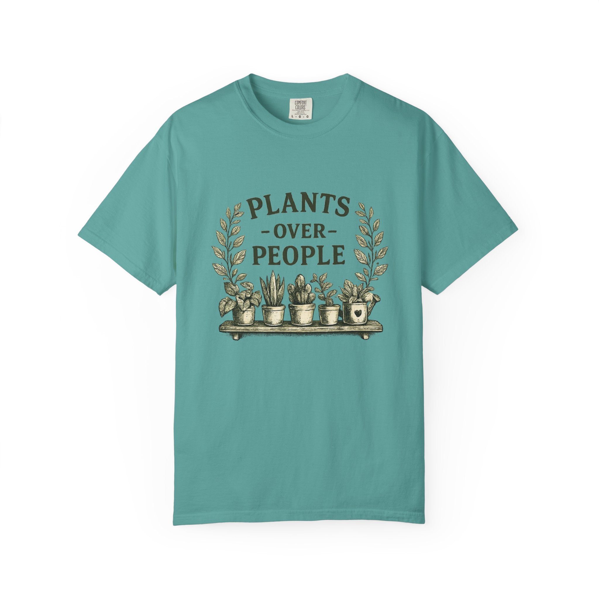 Plants Over People T‑Shirt — Botanical Graphic Tee for Plant Lovers