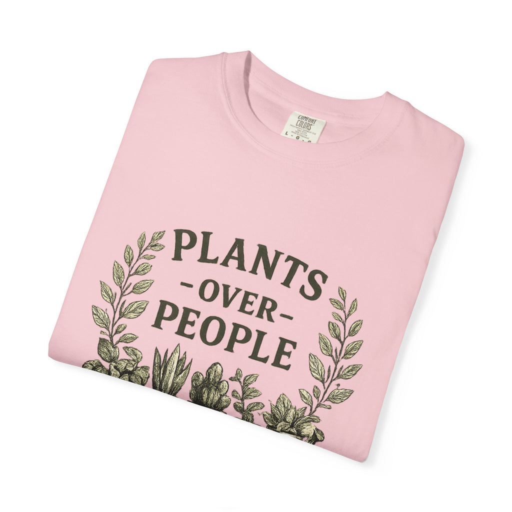 Plants Over People T‑Shirt — Botanical Graphic Tee for Plant Lovers