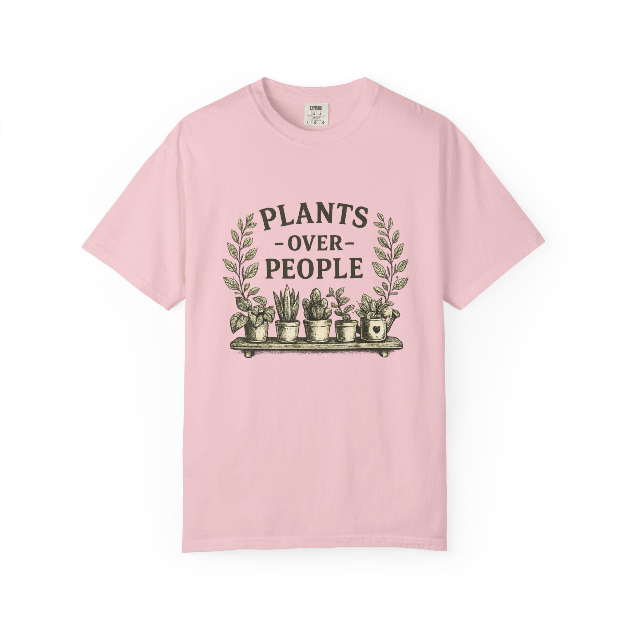 Plants Over People T‑Shirt — Botanical Graphic Tee for Plant Lovers