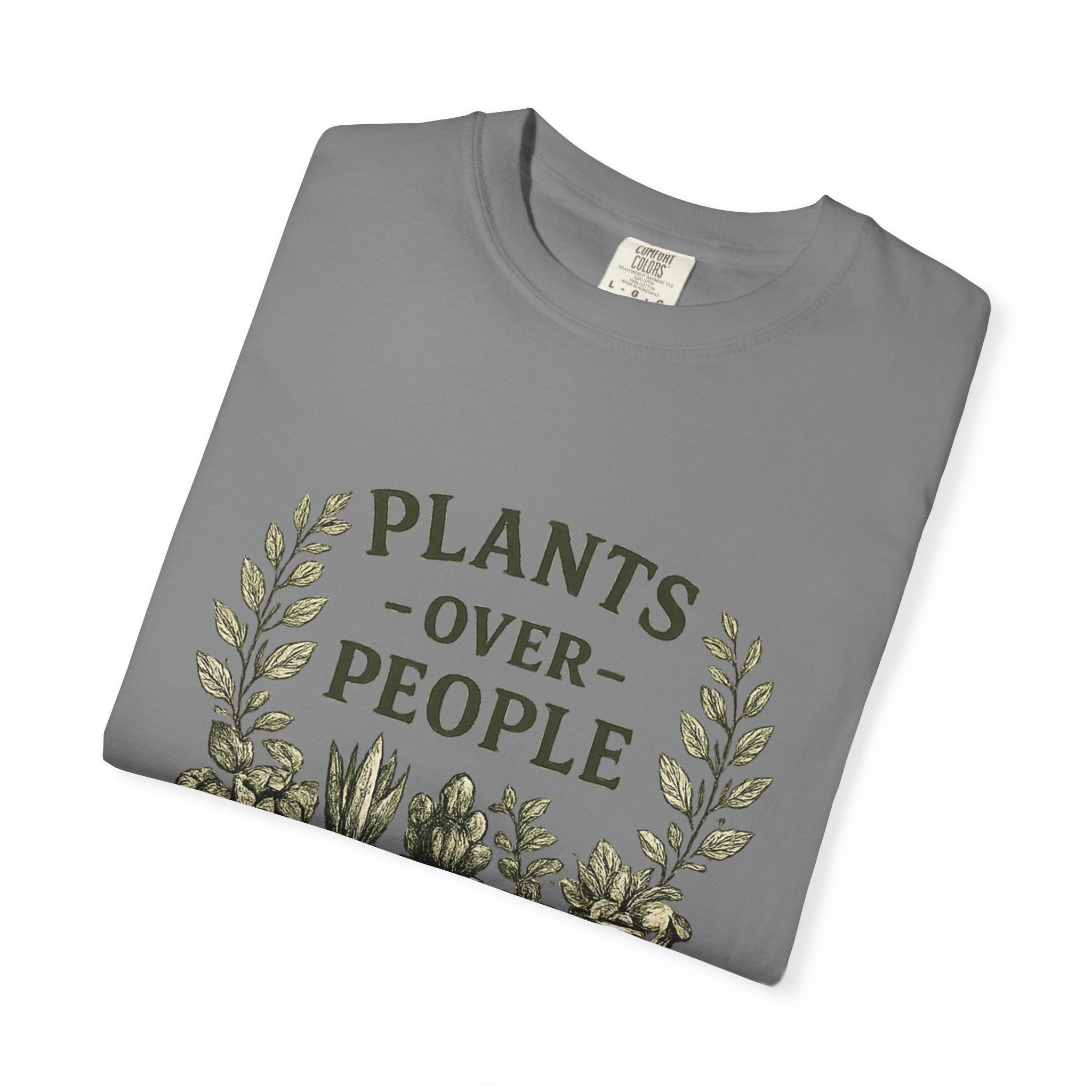 Plants Over People T‑Shirt — Botanical Graphic Tee for Plant Lovers