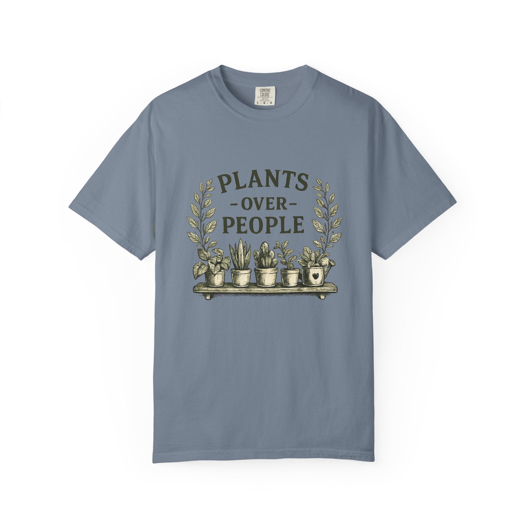 Plants Over People T‑Shirt — Botanical Graphic Tee for Plant Lovers